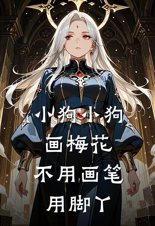 小狗小狗画梅花,不用画笔用脚丫